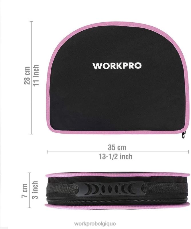 WORKPROKit d'outils de 103 pièces avec pochette ronde facile à transporter, parfait pour l'entretien de la maison N4DL248 outil