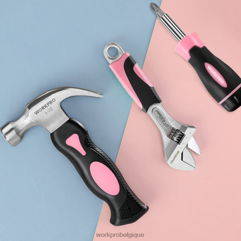WORKPROKit d'outils ménagers pour femmes, 10 pièces, avec jeu de supports d'embouts de tournevis N4DL243 outil