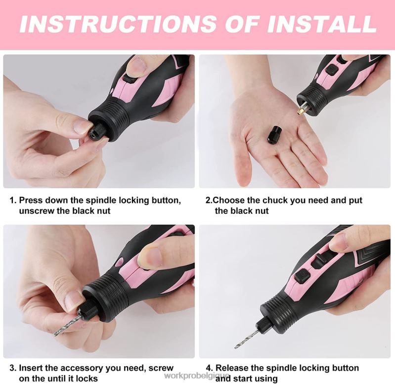 WORKPROKit d'outils rotatifs sans fil 12 V, 5 vitesses variables, 114 accessoires faciles à changer. N4DL267 outil