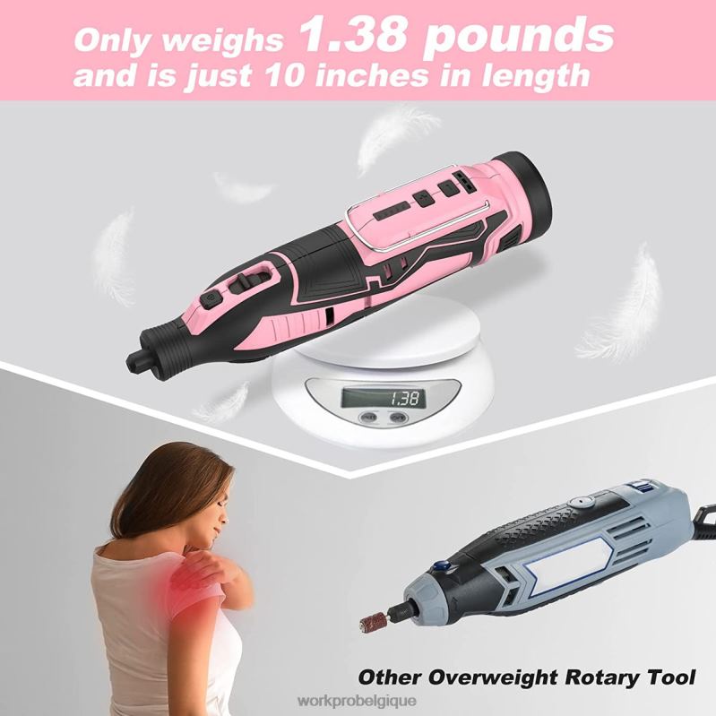 WORKPROKit d'outils rotatifs sans fil 12 V, 5 vitesses variables, 114 accessoires faciles à changer. N4DL267 outil